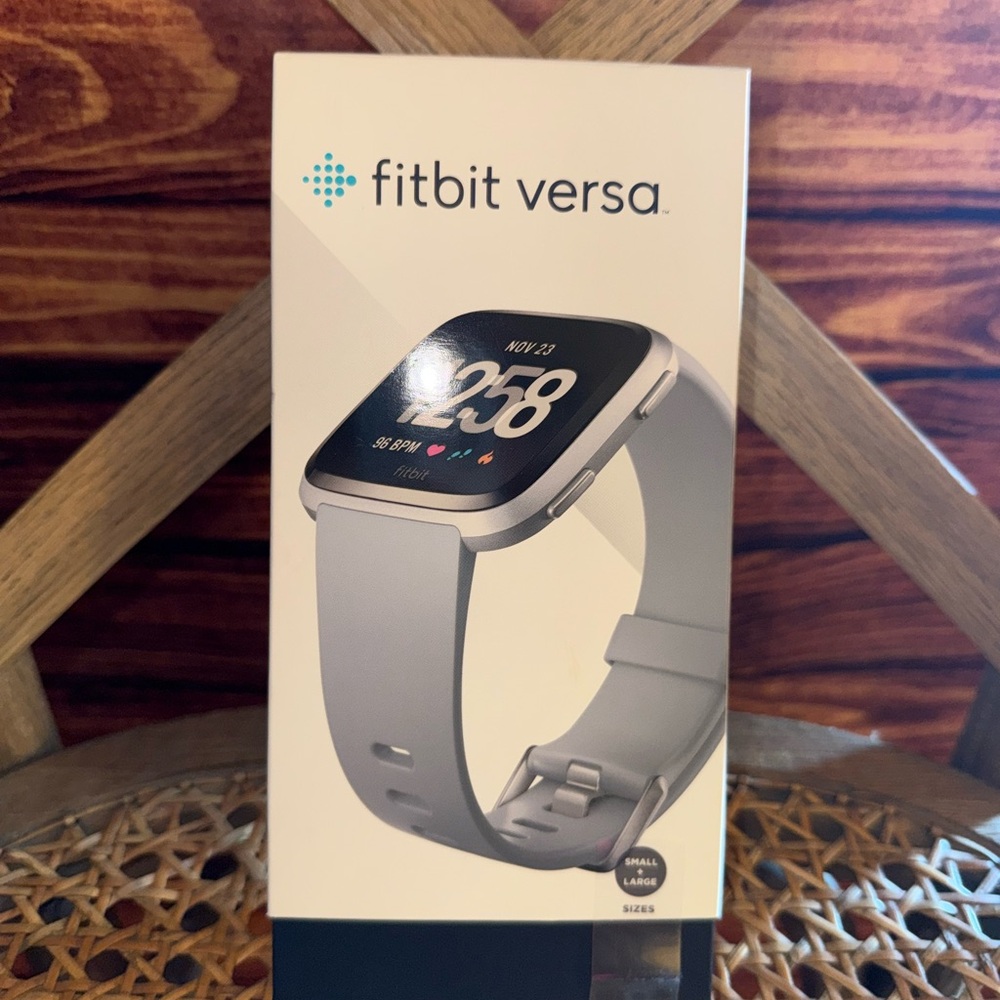 Fitbit Silver Smartwatch Sleek Design Bright Display